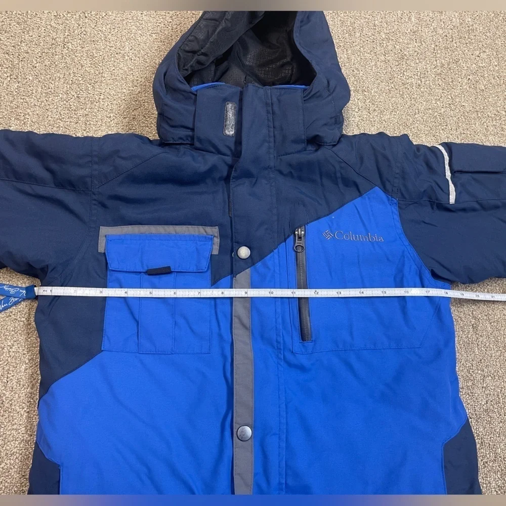 Columbia: Kids Blue / Gray Heavy Snow Coat, Size 10/12